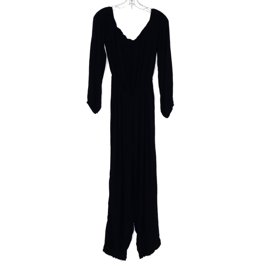 Free People Show Your Shoulder Black Jumpsuit - Picture 4 of 7
